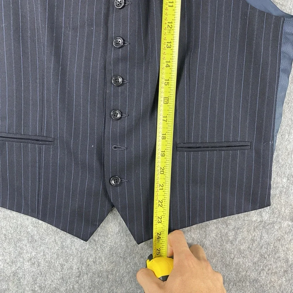 Banana Republic Waistcoat Medium Cashmere‎ Merino Wool Blend Striped Vintage Y2K